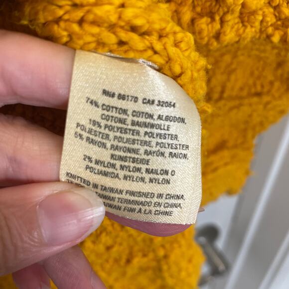 Anthropologie Moth Juliette Sweater Turtleneck Gold Textured Nubby Cotton S - Picture 4 of 5